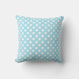 Cojín Decorativo Blue Polkadot Glam Girly Trendy Stylish