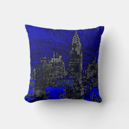 Cojín Decorativo Blue Pop Art New York City Pillow