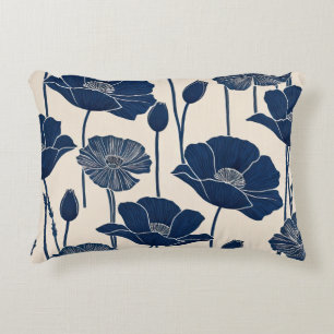 Cojín Decorativo Blue Poppies