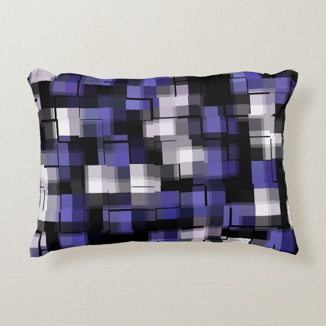 Cojín Decorativo Blue Purple Black White Trendy (Anverso)
