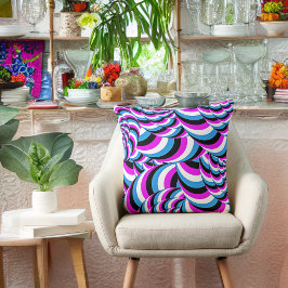 Cojín Decorativo Blue Purple Tubular Swirls Geo Diseño