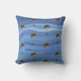 Cojín Decorativo Blue Saphire Elegant Tropical Palm Tree