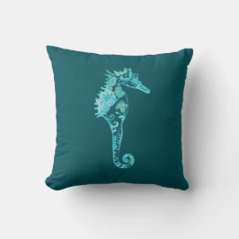 Cojín Decorativo Blue Seahorse Blue Cushion