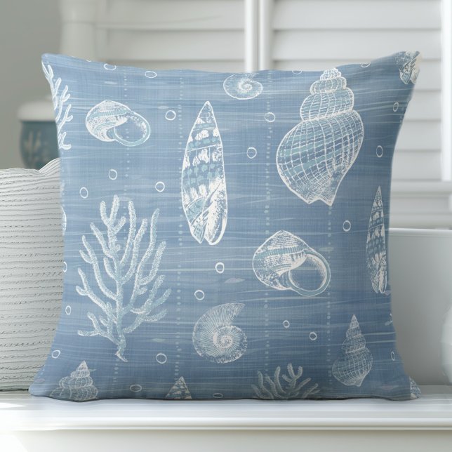 Cojín decorativo Blue Seashells (Subido por el creador)