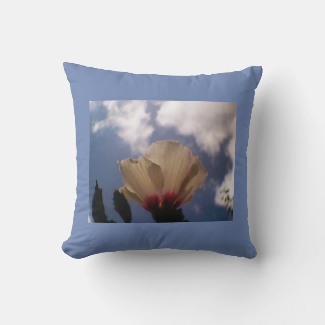 Cojín Decorativo Blue Sky White Rose (Anverso)