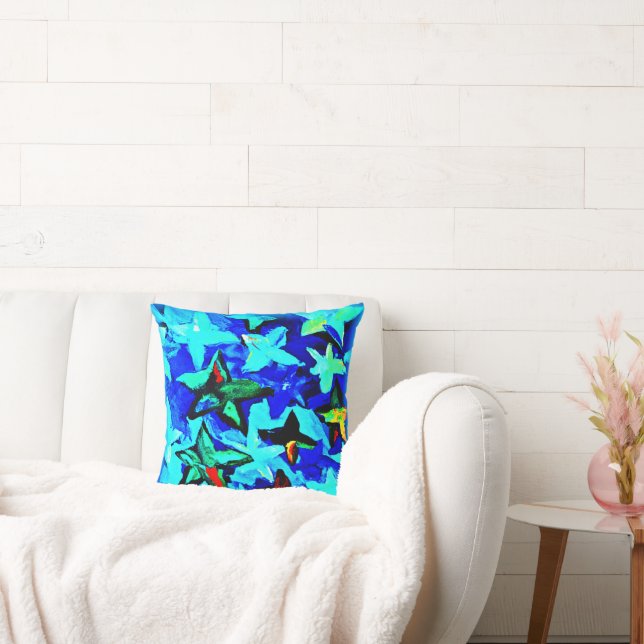 Cojín Decorativo Blue Starry Night Sky. ¡Hazte con una en Zazzle (Sofá)