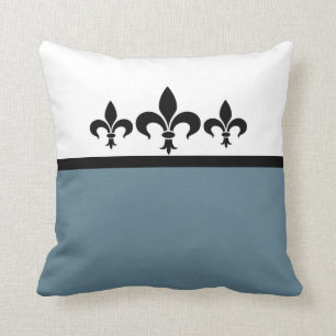 Cojín Decorativo Blue Swanky Fleur De Lis Pillow