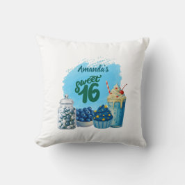 Cojín Decorativo Blue Sweet Sixteen Pillow