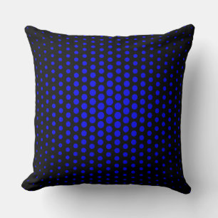 Cojín Decorativo Blue Techno Dots Modern Black