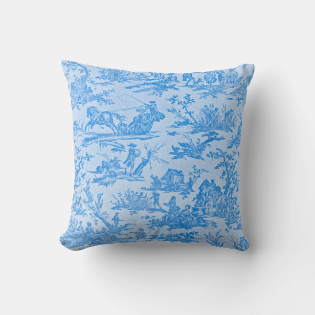 Cojín Decorativo Blue Toile (Anverso)