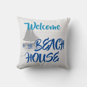 Cojín Decorativo Blue Welcome to the Beach House