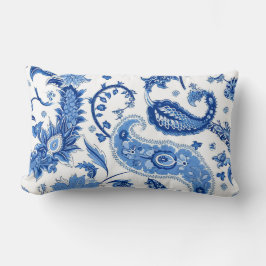 Cojín decorativo Blue & White Paisley