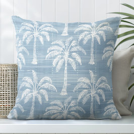 Cojín decorativo Blue & White Palm Tree