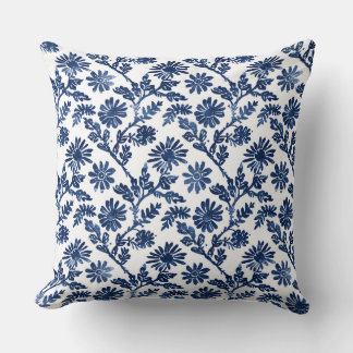 Cojín Decorativo Blue White Throw Pillow
