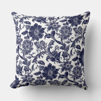 Cojín Decorativo Blue White Throw Pillow