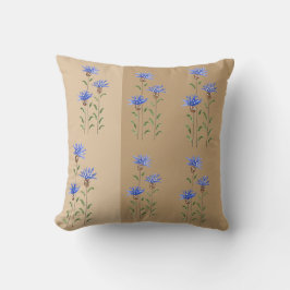 Cojín Decorativo Blue Wildflowers Watercolor Art