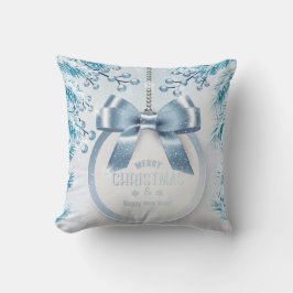 Cojín Decorativo Blue WinterTree Año Nuevo Ornamento navideño