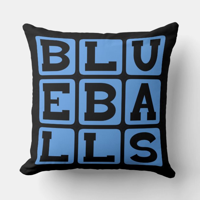 Cojín Decorativo Blueballs, Bolas azules (Anverso)