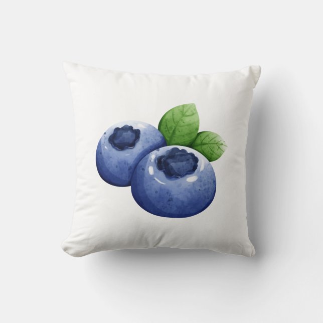 Cojín Decorativo Blueberry Print (Anverso)