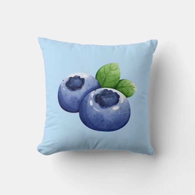 Cojín Decorativo Blueberry Print (Anverso)