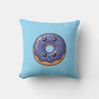 Cojín Decorativo Blueberry Sprinkle Donut Kawaii Cushion Pillow