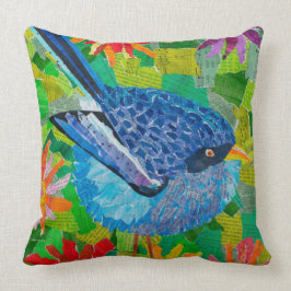 Cojín Decorativo Bluebird en las flores