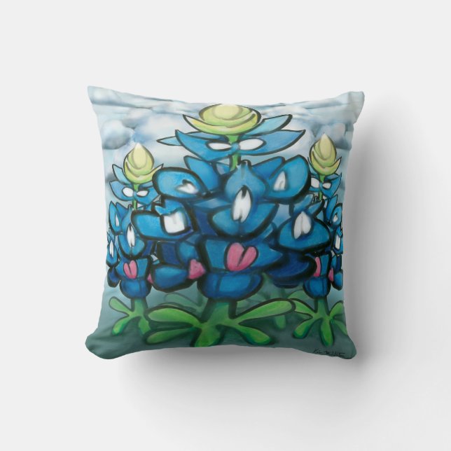 Cojín decorativo Bluebonnets (Anverso)