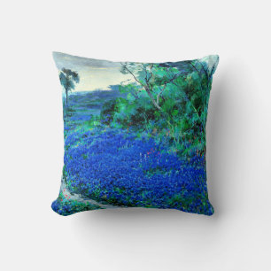 Cojín Decorativo Bluebonnets en la mañana neblina
