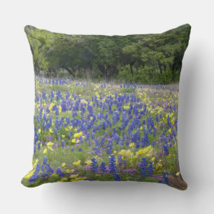 Cojín Decorativo Bluebonnets, primrose y phlox
