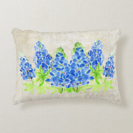 Cojín Decorativo Bluebonnets Wildflowers Pillow