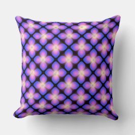 Cojín Decorativo Blues comunes azul y rojo brillantes