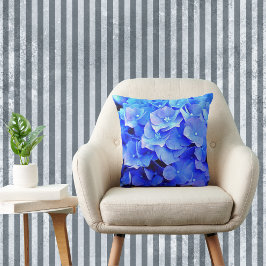 Cojín Decorativo Blues de Hydrangea - Hydrangeas azules