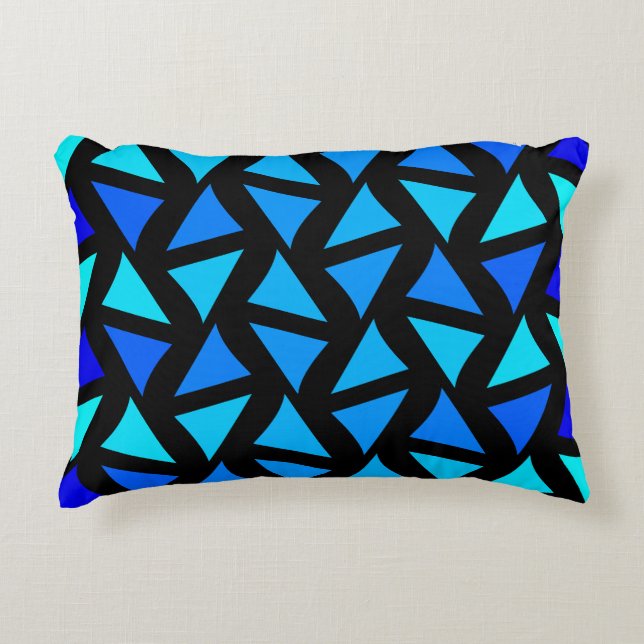 Cojín Decorativo Blues del patrón abstracto (Anverso)