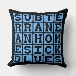 Cojín Decorativo Blues Subterráneo Nostálgico