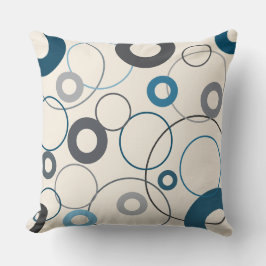 Cojín Decorativo Blues y grises Círculos