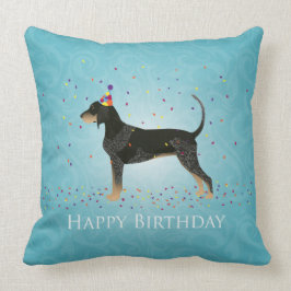 Cojín Decorativo Bluetick Coonhound Happy Birday Design