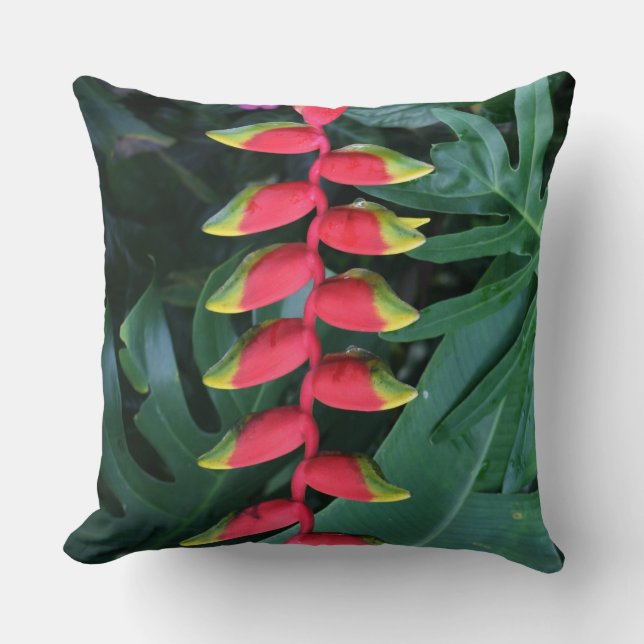 Cojín Decorativo Blume rot gelb grün (Anverso)