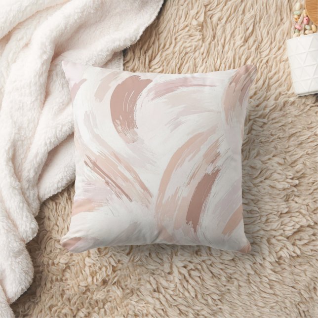 Cojín Decorativo Blush Cream Blanco Abstracto Navidad (Manta)