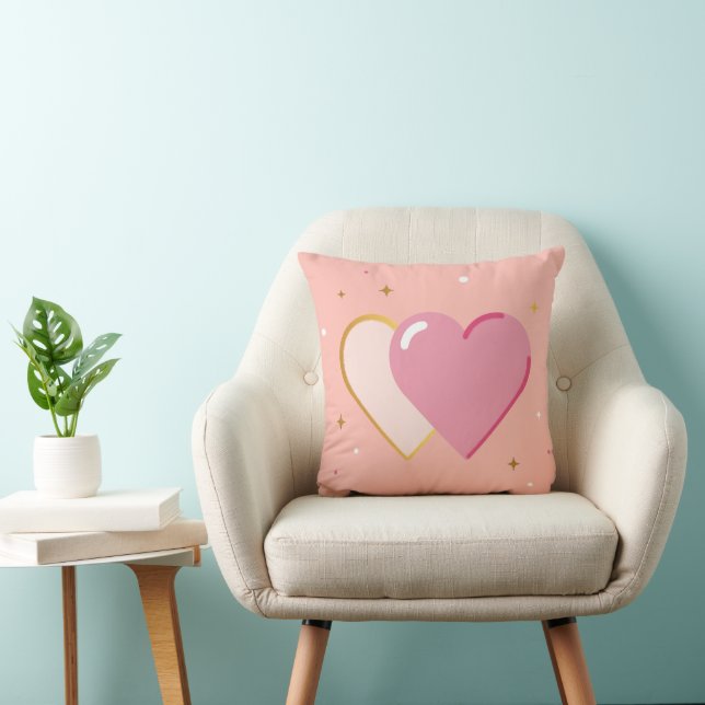 Cojín Decorativo Blush Pink Heart (Silla)