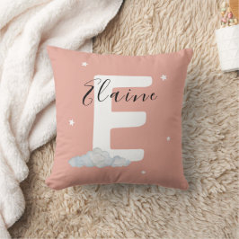 Cojín Decorativo Blush Pink Personalized Baby Name Pillow Custom