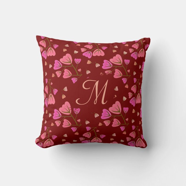 Cojín Decorativo Blushing Petals Floral Throw Pillow (Anverso)