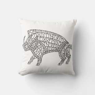 Cojín Decorativo Boar salvaje con carreras