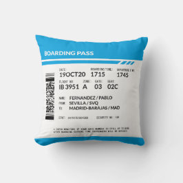Cojín Decorativo Boarding Pass (blue)