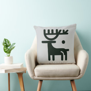 Cojín Decorativo BOAZ Minimalista Reno nórdico gris