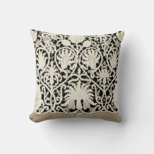 Cojín Decorativo Boda Antiguo Encaje Lino Blanco Clásico Bonito