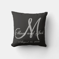 Boda básico negro fabuloso Monograma gran valor