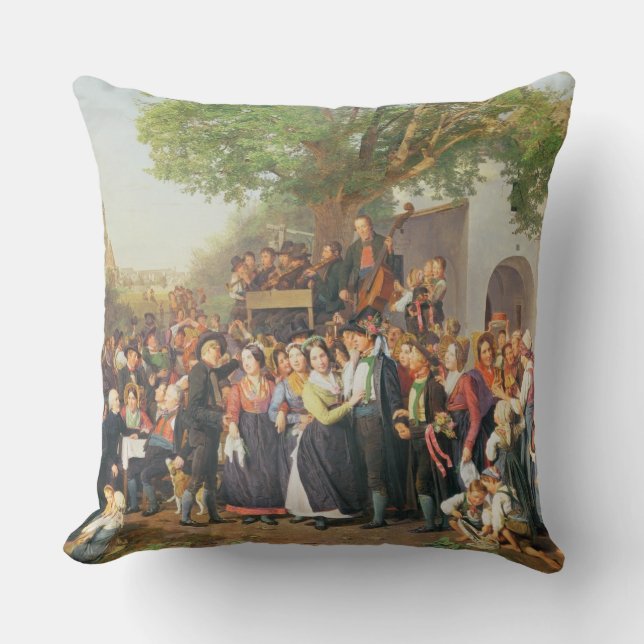 Cojín Decorativo Boda campesina en una Austria más baja (aceite en (Anverso)