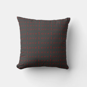 Cojín Decorativo Boda de Amor Gris Rojo Único con Estilo