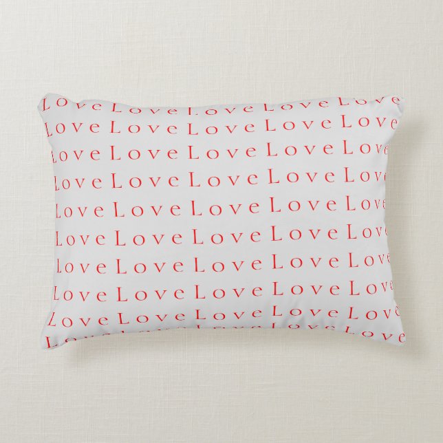 Cojín Decorativo Boda de amor rojo único y elegante (Anverso)