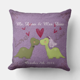 Cojín decorativo Boda de dinosaurios